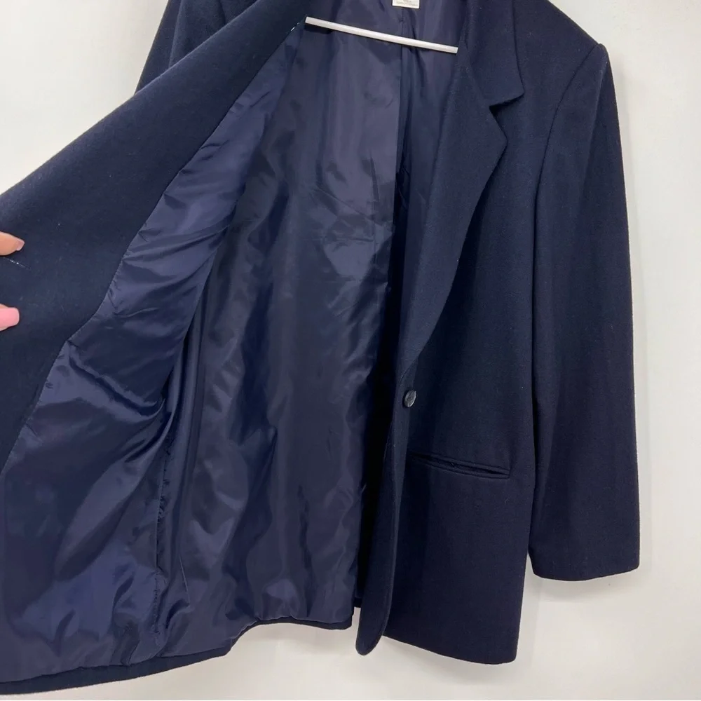 Cathy Daniel’s 100% Wool‎ 1 Button Work Blazer Women’s Blue Size 16